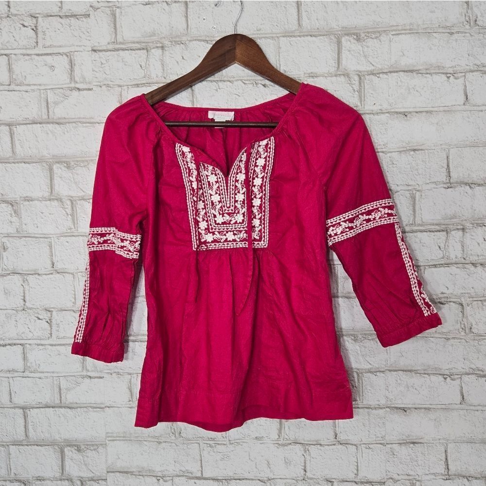 Charter‎ Club embroidered pink top